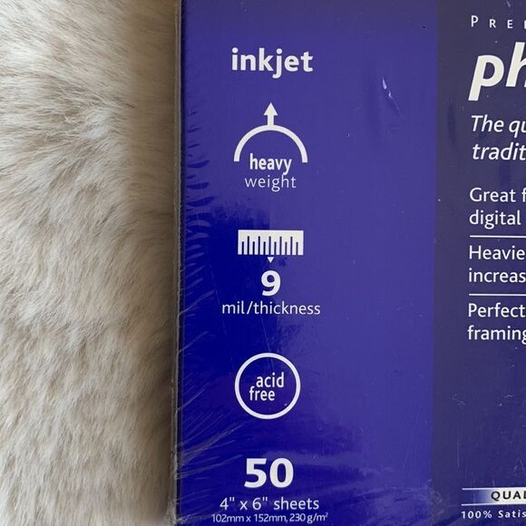 NWT Photo‎ Printer Paper Office Depot High Gloss Inkjet 4x6 Premium 50 Sheets - Picture 4 of 4